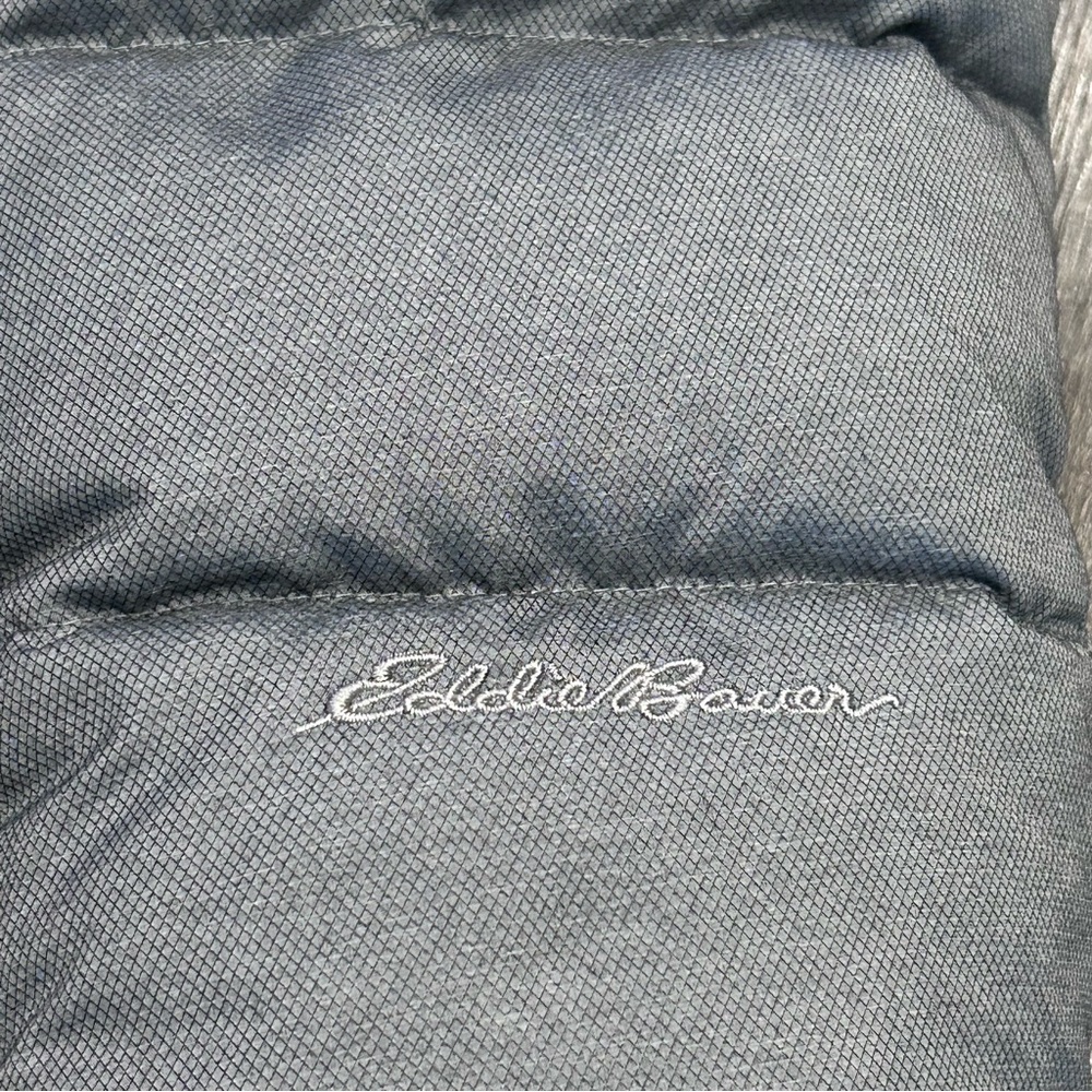 Eddie Bauer Gray Puffer Jacket Down Filled Long Length Women’s Size Tall Large - Picture 4 of 8